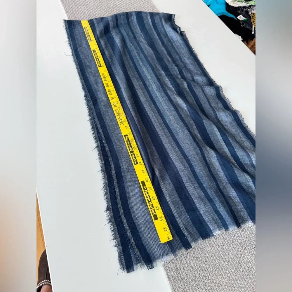 Express Navy Blue Striped Scarf